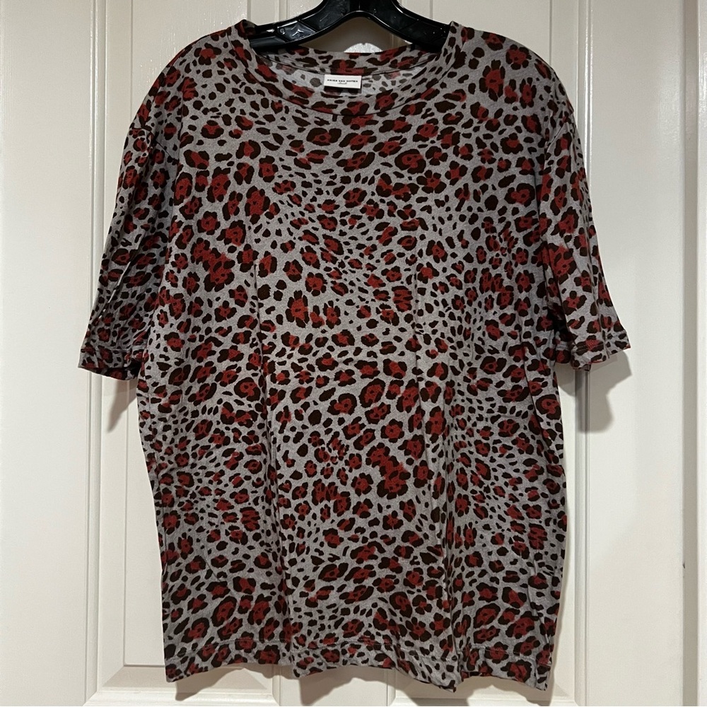 Dries Van Noten Leopard Print Small Short Sleeve Shirt